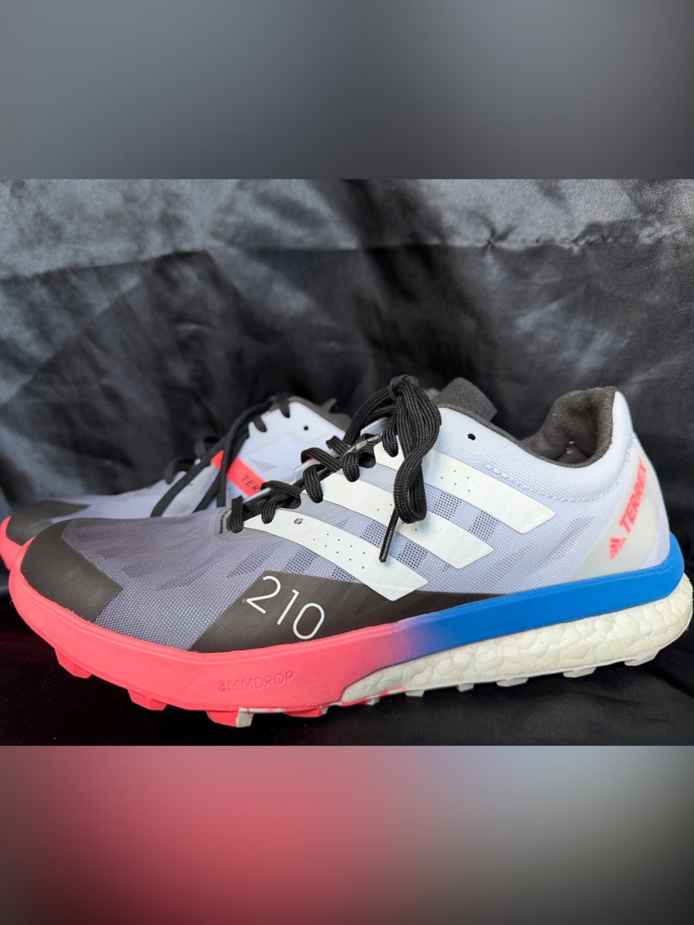 adidas Terrex Trail Shoe - White with Pink and Blue Gradient